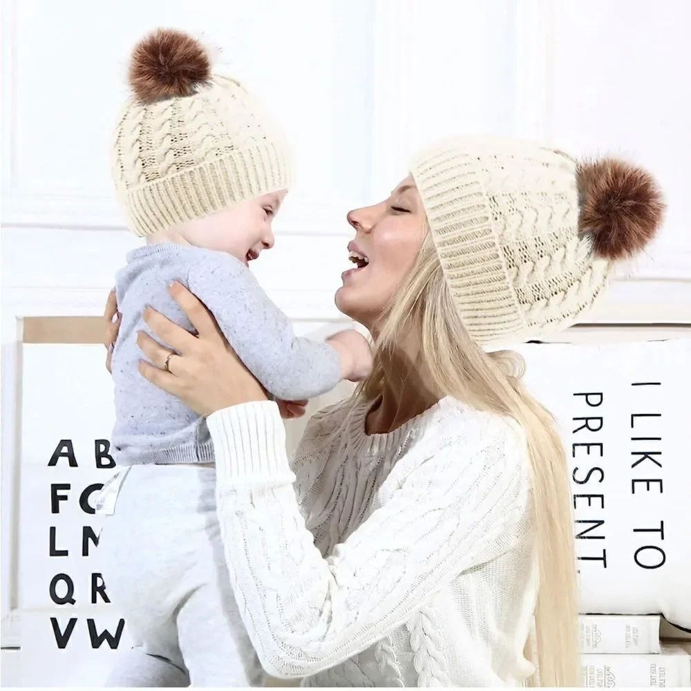 🎀Mom-Baby Beanies Set🎀NEW 